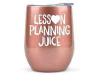 KLUBI New Teacher Gifts for Women - Lesson Planning Juice Tumbler 12oz College Graduation Gifts for Teacher Tumbler with Lid and Straw Teacher Graduation Gifts Teacher Stocking Stuffers for Teachers