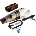 ThisWorx Car Vacuum Cleaner - Portable Handheld Vacuum Cleaner w/Strong Suction - 12V, 4.8m Cord & Bag 5 Attachments - Car Hoover Detailing Kit Essentials for Travel, RV Camper