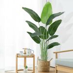 Keeplush Lifelike Bird of Paradise Artificial Plant,5ft Faux Banana Leaf Tree with 10 Trunks - Perfect Indoor Silk Floor Plant for Home Decor in Living Room, Office, and Bedroom 1Pack