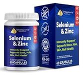 Health Pyramid Selenium and Zinc Supplement for Nail Growth, Bone, Skin, and Hair Health, Cellular Health, and Immunity Support