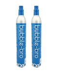 bubble-bro 60L CO2 Cylinder [2-PACK], compatible with bubble-bro, Drinkmate, Sodastream, aarke and other soda makers