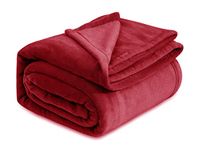 VAS COLLECTIONS Polyester Premium Plush Summer Single Bed Dohar/Ac Blanket | 200 GSM Reversible Lightweight Cozy Soft for Bed, Sofa, Couch, Travel & Camping| 225X150 Cm - Maroon, Solid