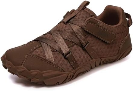 UBFEN Kids Barefoot Shoes Zero Drop Minimalist Sneakers for Boys Girls Toddler Lightweight Comfortable Running Hiking School Tennis Shoes Brown 13 Little Kid