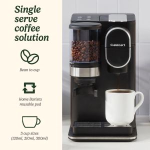 Cuisinart One Cup Grind & Brew Coffee Machine – Bean to Cup, Black
