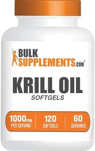 BulkSupplements.com Krill Oil 1000mg Softgels - Krill Oil Supplement, Antarctic Krill Oil, DHA Supplements - Krill Oil Omega 3, 2 Krill Oil Softgels per Serving (1000mg), 120 Softgels