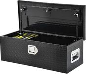 AUTOSAVER88 48 Inch Truck Bed Tool box, Heavy Duty Aluminum Diamond Plate Tool Box Chest, Waterproof Chest Storage Box with Sliding Shelf and Lock for Trucks, Trailers, RVs, Warehouses
