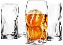 Bormioli Rocco Set Of 4 Sorgente Glasses, Crystal-clear Cocktail Glasses Barware, For Bourbon, Scotch, Water, Juice, Drinking Glasses Set, Made In Italy. (Highball)