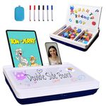 Nauttxon Lap Desk Kids with Storage Cushion Washable - Kids Lap Desk with Magnetic WhiteBoard Double-Side iPad Slot - Laptop Lap Desk Great for Kids Adults Boys Girls-White
