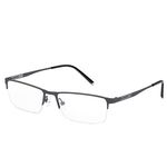 Photochromism Gray Reading Glasses Half Frame Titanium Alloy Transition Readers Eyeglasses +1.25