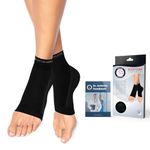 Doctor Developed Copper Ankle Compression Sleeves - Ankle Support for Women & Men - Plantar Fasciitis Sock - Ankle Support Brace for Achilles Tendonitis, With Doctor Written Handbook (Black, L)