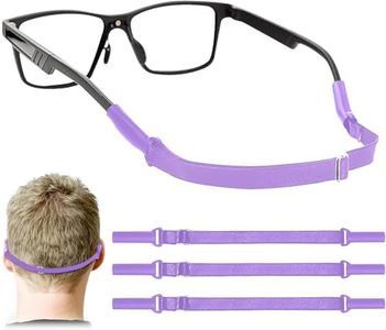 Adjustable Glasses Straps - 3 Pcs No Tail Adjustable Eyewear Retainer Glass Straps for Men, Women, Kids Eyelasses, Sunglasses,Purple (7.5-13.5 inch)