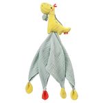 Fehn Baby Toy Dino Comforter Blanket for Newborns Sleeping Aid Cuddly Toy Dummy Cloth Cuddly Blanket Sleeping Toy for Babies and Toddlers from 0+ Months