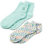 Earth Therapeutics 2-Pack Super Plush Aloe Moisture Socks (Green)