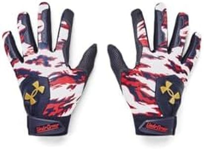 Under Armour Boys Youth Clean Up Culture Baseball Gloves, (410) Midnight Navy / / Metallic Gold, Medium