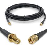 Proxicast 15 ft SMA Male to SMA Female Premium 240 Series Low-Loss Coax Cable (50 Ohm) - Antenna Lead Extender for 4G LTE, 5G Modems/Routers, Ham, ADS-B, & GPS (Not for TV or WiFi) (ANT-140-001-15)