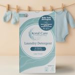 Koral Care Baby Laundry Detergent Sheets, 60 Sheets (= 3.6 L of Liquid), No Harsh Chemicals, Safe for Sensitive Skin, pH adjusted, Hypoallergenic, Tough on stains, Gentle on Mother's Hands