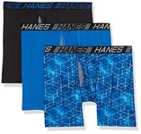 Hanes Total Support Pouch Men's Boxer Briefs Pack, X-Temp Cooling, Anti-Chafing, Moisture-Wicking Underwear, Trunks Available, Regular Leg - Marled, Large