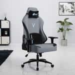 Green Soul Vision Multi-Functional Ergonomic Gaming Chair, Premium Fabric Chair with Adjustable Neck & Lumbar Pillow, 4D Adjustable Armrests & Heavy Duty Metal Base (Slate)