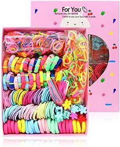 Qufiiry 830 Pcs Filles Accessoires De Cheveux Ensemble, Mini Bandes Chouchous Coloré, Pinces à Cheveux, Porte-queue, avec Boîte de Rangement, Couleur Aléatoire