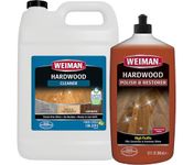 Weiman Hardwood Floor Cleaner and Polish - 128 Ounce Cleaner and 32 Ounce Polish - High-Traffic Hardwood Floor, Natural Shine, Removes Scratches, Leaves Protective Layer - Packaging May Vary