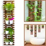 Wall Planter – Wooden Hanging Planter for Indoor Outdoor Plants, Wall Trellis, Plant Stand, Vertical Garden. Large Wall Decor for Living Room, Room Decor for Teen Girls