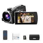 Camcorder Video Camera 4K, 64MP Vlogging Camera for Youtube, Video Recorder Cameras with 18X Digital Zoom, 3.0" 270° Rotating Screen Webcam Cam corder with 32GB TF Card & 1 Battery, Remote Control