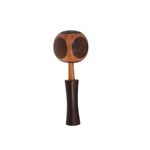 Coconut Shakers, Handcrafted Musical Instrument from Natural Materials, Lightweight and Durable (Handle Square)