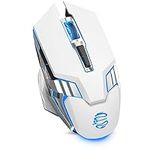 White Wireless Gaming Mouse Bluetoo