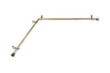 Rod Desyne CORNER-284 13/16" Single Corner Curtain Rod 28"-48" Each Side Antique Brass