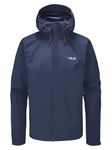 Rab Men's Downpour Eco Waterproof Breathable Jacket for Hiking, Trekking, & Climbing - Deep Ink - Large