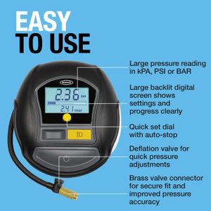 Ring Rapid Digital Tyre Inflator – Portable Car Air Compressor