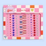 xo, Fetti America Face Gems - 80 pcs. | USA Face Stickers, 4th of July Rhinestone Accessory, Country Party Decorations, All American Supplies