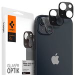 Spigen Camera Lens Screen Protector [GlasTR Optik] Designed for iPhone 14 Plus/iPhone 14 [Case Friendly] - Black [2 Pack]