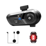 PROCUS ALPHA Motorcycle Bluetooth Headset | HD Calling HiFi 50mm Stereo Sound Dual Speakers,IP67 Waterproof, BT 5.3 | CVC Noise Cancellation | Support Voice command Android,iOS and All kind of Helmets