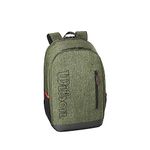 Wilson Team Tennis Backpack, Up to 2 Tennis Rackets, For Men and Women, Heather Green