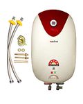 ACTIVA 25Ltr Storage 3 KVA 5 Star Special Anti Rust Coating Tank Geyser Temperature Meter, HD ISI Element Premium (Ivory Brown) with Free Installation Kit and adjustable outer thermostat