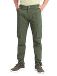 BEYOUNG Crocodile Green Cargo Pants for Men