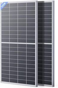 Callsun N-Type 16BB 400W Bifacial Solar Panel, 2Pcs 200 Watt Solar Panel 12V, 25% High Efficiency Monocrystalline PV Module,for RV Van Trailer Camper Marine Rooftop Home Off Grid (200w 2-Pack Silver)