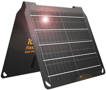 FlexSolar 10W Solar Panels Portable (5V 2A Max),Foldable Solar Charger with USB-A Port for Cell Phone,Ipad,Power Bank, Ip67 Waterproof Monocrystalline Silicon Solar Panel for Camping Backpacking