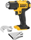 DEWALT 20V MAX Heat Gun, Cordless, Up to 990 Degrees, 42 Minutes of Run Time, LED Light, Heatgun with Flat and Hook Nozzle Attachments,Tool Only (DCE530B)