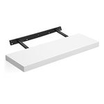 VASAGLE Floating Shelf, Wall Shelf for Photos, 60 cm, Decorations, in Living Room, Kitchen, Hallway, Bedroom, Bathroom, White LWS26WT