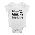 Shopagift Baby - Will you be my Godfather? Baby Grow Vest Bodysuit