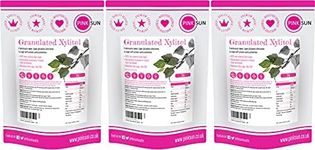 PINK SUN Xylitol Sweetener 6kg (2kg x 3) Bulk Sugar Replacement Granules Substitute Alternative Crystals from Birch Tree Vegan Vegetarian Gluten Free Diabetic Low Carb Non GM Finland