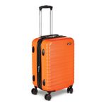 Amazon Basics 21-Inch Hardside Carry-On Luggage, Hardshell Suitcase With Wheels, Expandable For Up to 25% More Space, With Scratch-Resistant Surface, Four Multi-directional Wheels, Orange