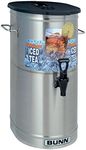 BUNN TDO-4 Commercial Iced Tea Dispenser w/Brew-Thru Lid, Oval