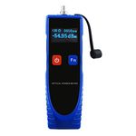 OPM Optical Power Meter Digital Power Factor Meter, -70~6dBm with 6 Optic Wave Length, Portable Fiber Optic Cable Tester with FC converter for FC/SC/ST