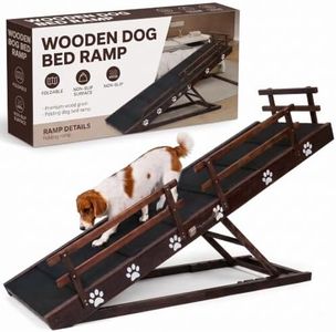 Efficraft 63 Inch Dog Ramp, 6 Height Adjustable Folding Ramp for High Beds