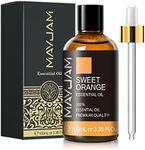 Sweet Orange Essential Oil 100ml, MAYJAM Pure Aromatherapy Essential Oils Sweet Orange Oil for Diffuser, 3.38fl.oz Essential Oils for Soap Making, Candle Making