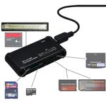 High Speed All in 1 Memory Card Reader / Writer for SD/SDHC, Micro SD, CF, XD, MS/Pro & Duo Cards + Microfiber Cloth