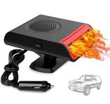 Showvigor Portable Car Heater & Defroster, 12V 150W Fast Heating Defogger for Icy Windscreens - 2-in-1 Anti-Fog Heater Plugs into Lighter Socket, 360° Rotatable Window Defroster for Cars, Vans